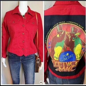 Upcycled Vintage Crazy Horse Jean Jacket With Fleetwood Mac